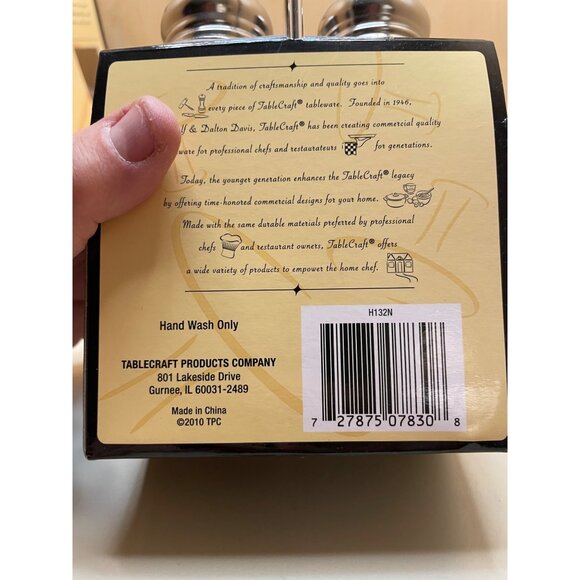 Vintage Tablecraft Table Accessories NIB Salt and Pepper Shakers, toothpick Hold - Picture 10 of 12